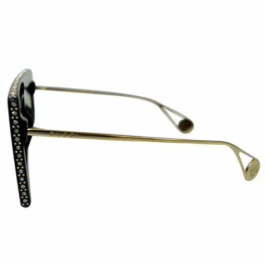 GUCCI Crystal Mask Frame Sunglasses GG0431s Black/Gold