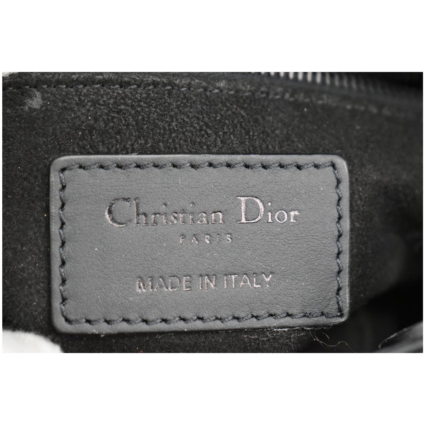 CHRISTIAN DIOR Mini Lady Dior Cannage Calfskin Leather Shoulder Bag Matte Black