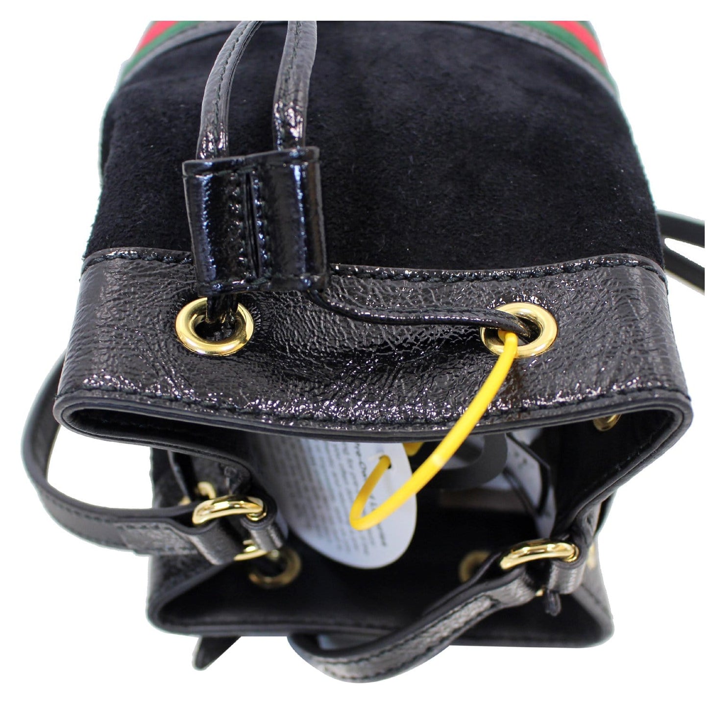 GUCCI Ophidia Mini Textured Leather Trimmed Suede Bucket Bag Black 550620 - 15% OFF