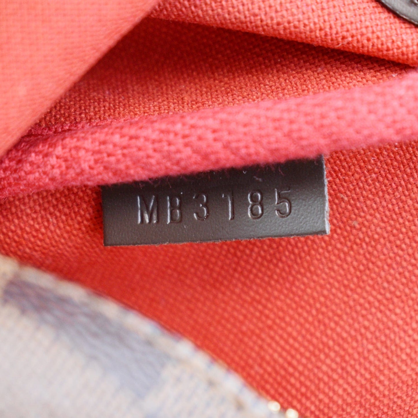 LOUIS VUITTON Eva Pochette Damier Ebene Clutch Crossbody Bag Brown