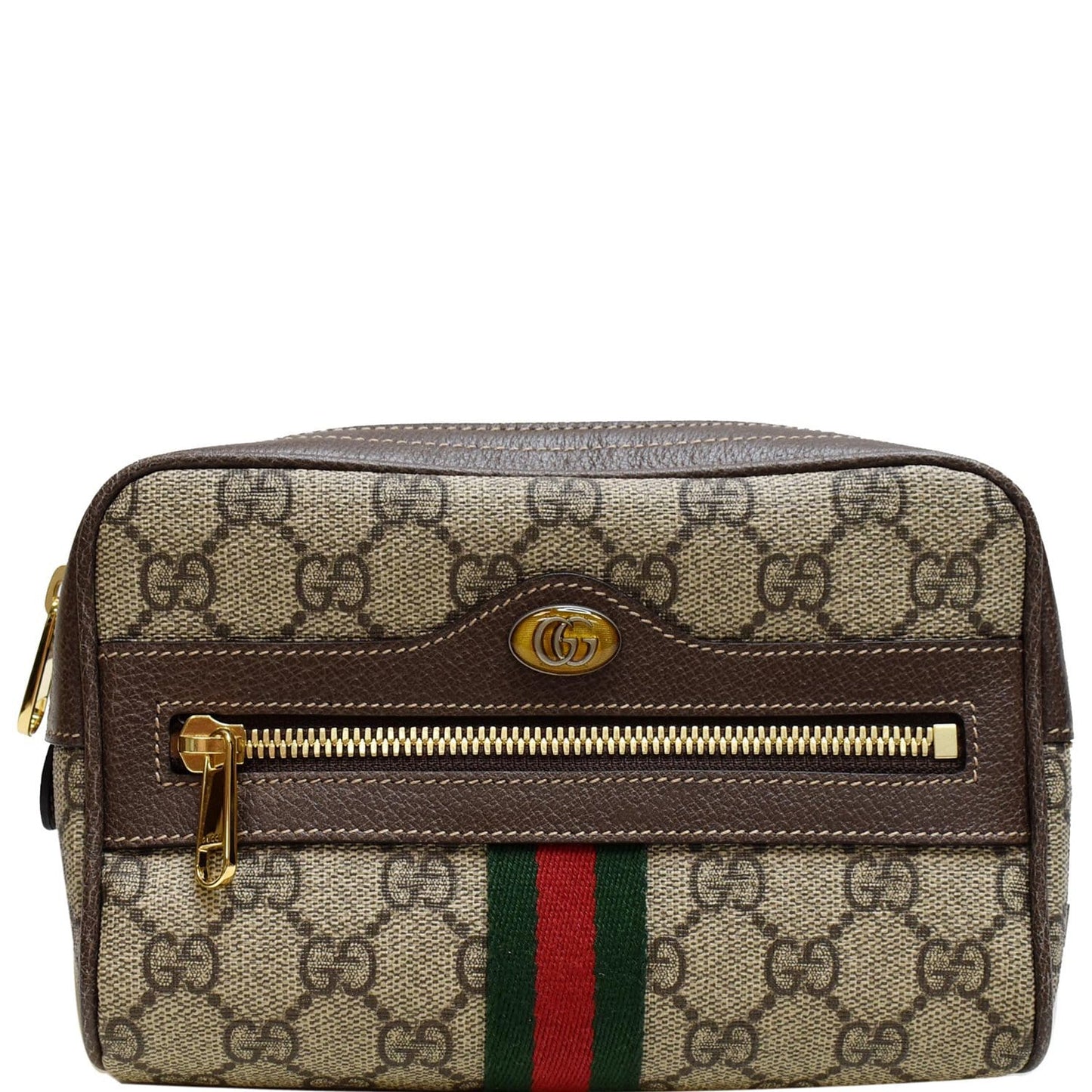 GUCCI Ophidia Small GG Supreme Canvas Web Belt Bag Brown 517076