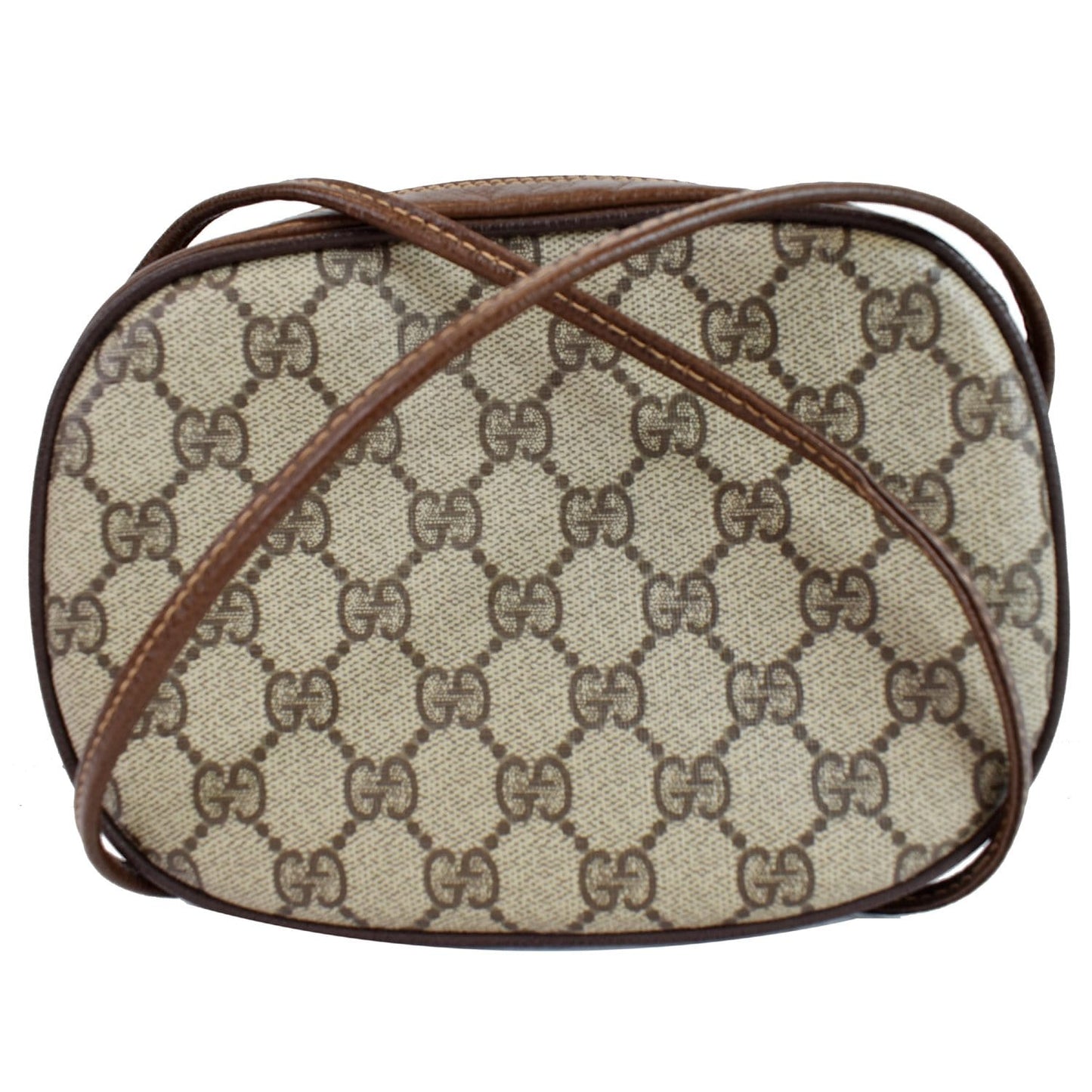GUCCI GG Supreme Web Crossbody Bag Beige 007.58
