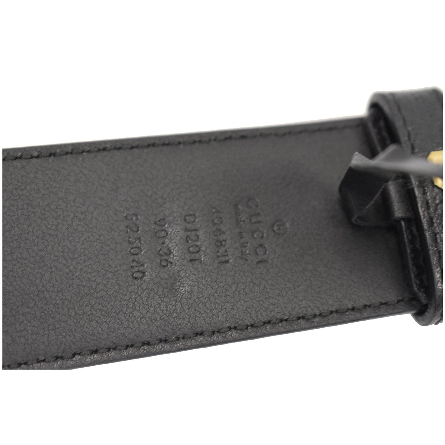GUCCI Double G Buckle Black Leather Belt Black 406831