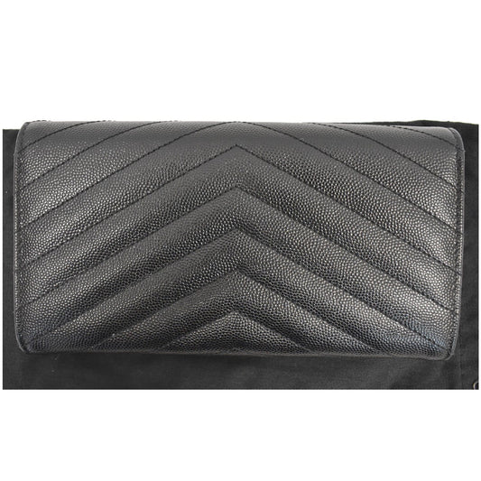 YVES SAINT LAURENT Large Grain De Poudre Wallet Black