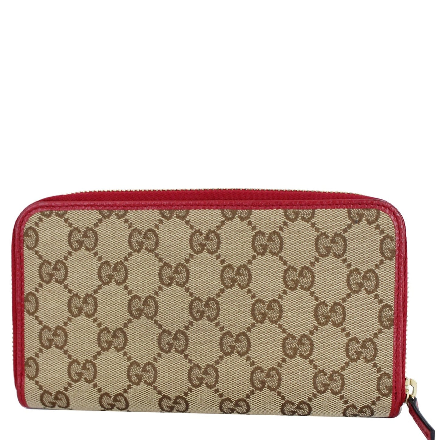 GUCCI GG Monogram Canvas Zippy Wallet Beige 363423