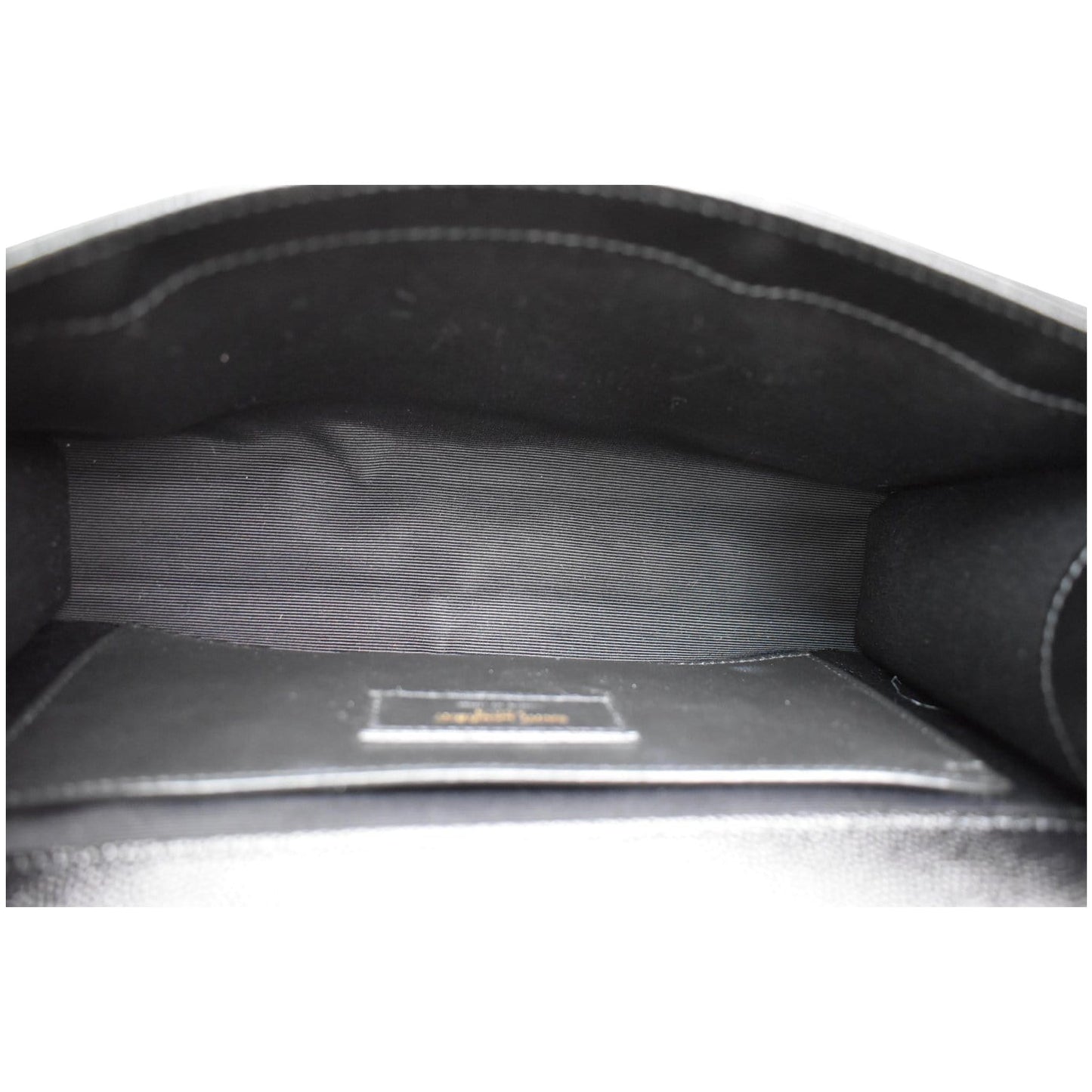 YVES SAINT LAURENT Kate Leather Gold Chain Clutch Crossbody Bag Black