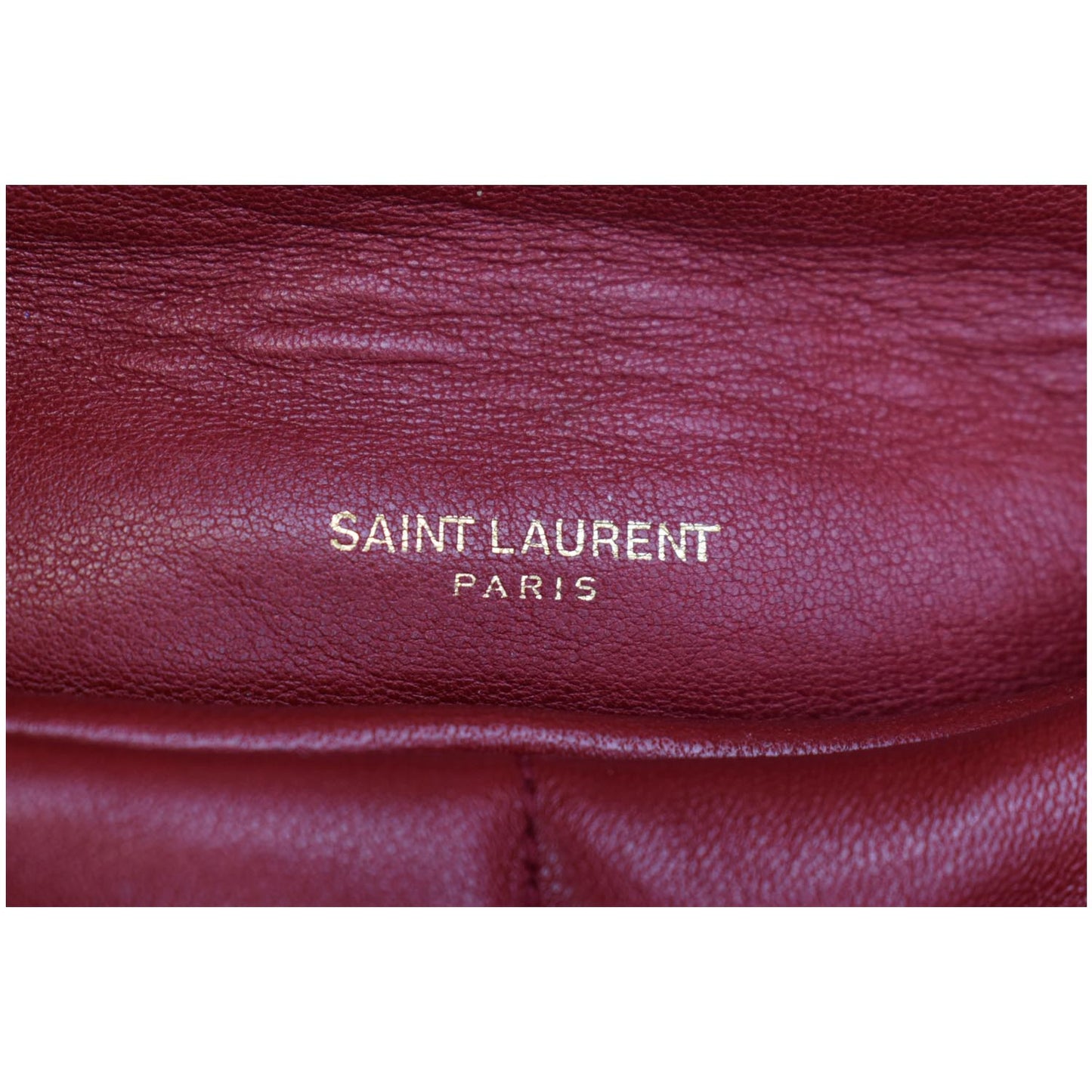 YVES SAINT LAURENT Small Loulou Puffer Quilted Lambskin Leather Crossbody Bag Red