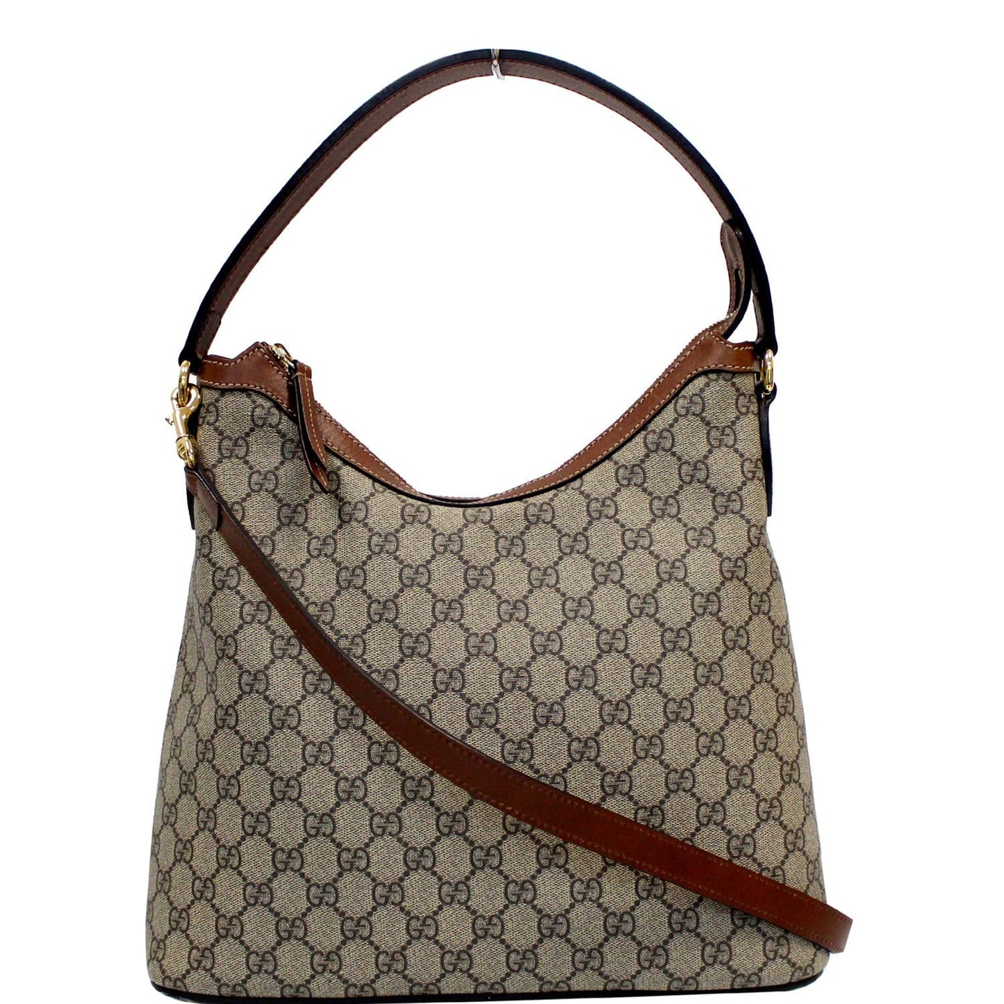 GUCCI Linea A Supreme Coated Canvas Hobo Shoulder Bag Beige 414930 - 15% OFF