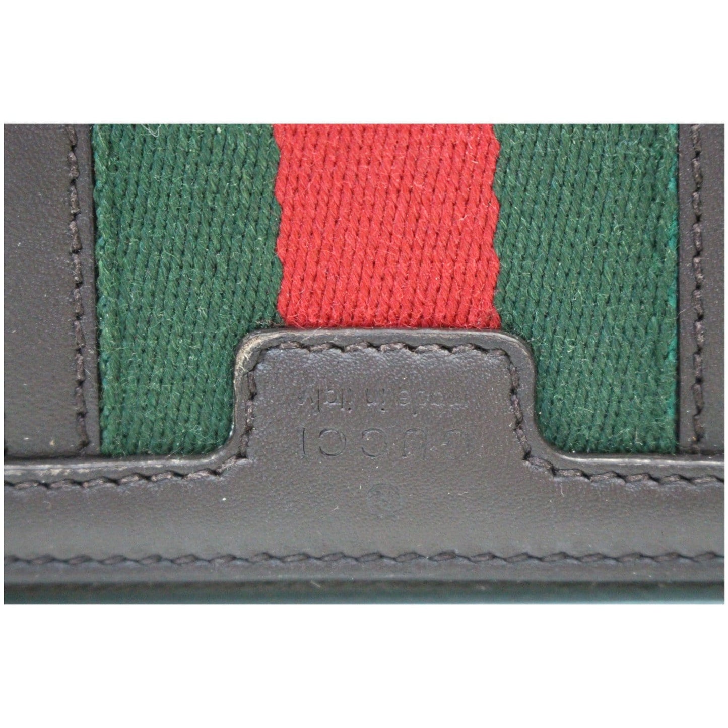 GUCCI Vintage Web GG Canvas Zip Around Wallet Beige