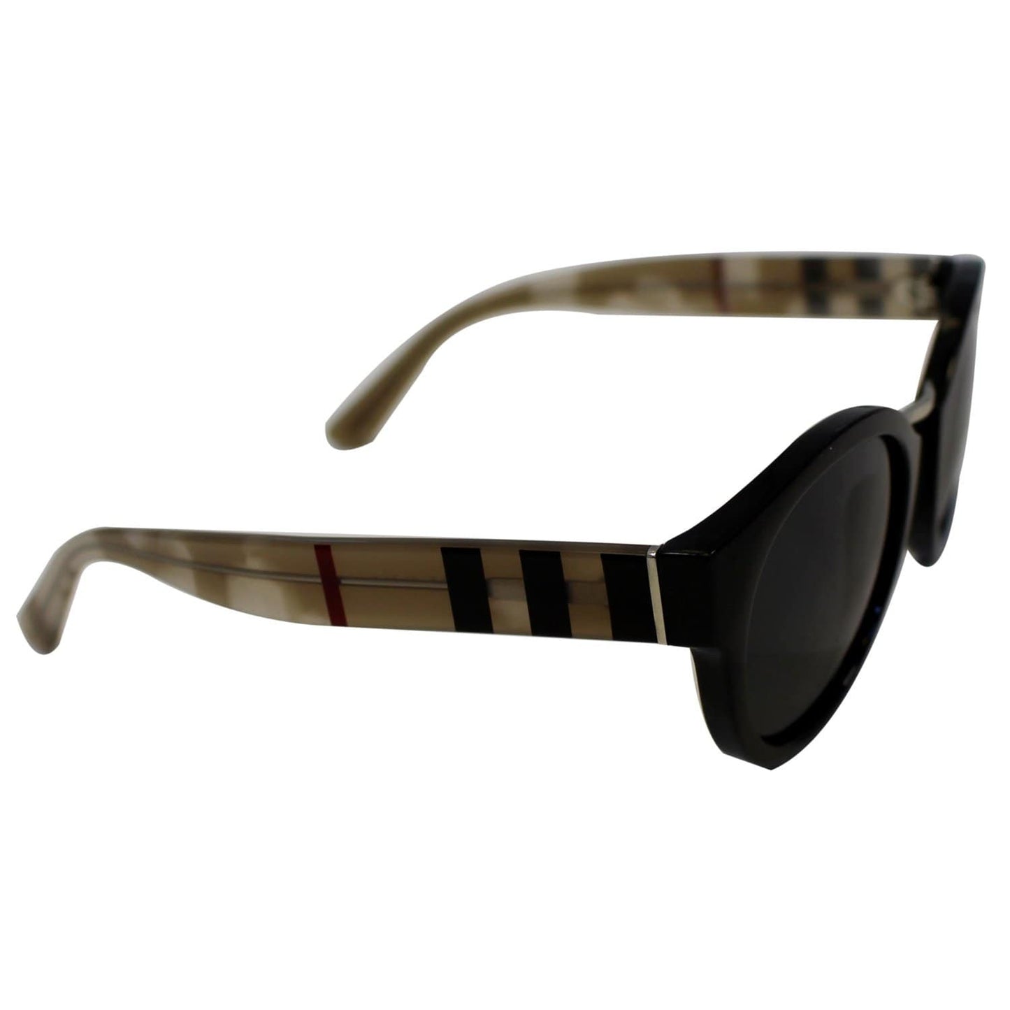 BURBERRY Round Striped Sunglasses 4227 Grey