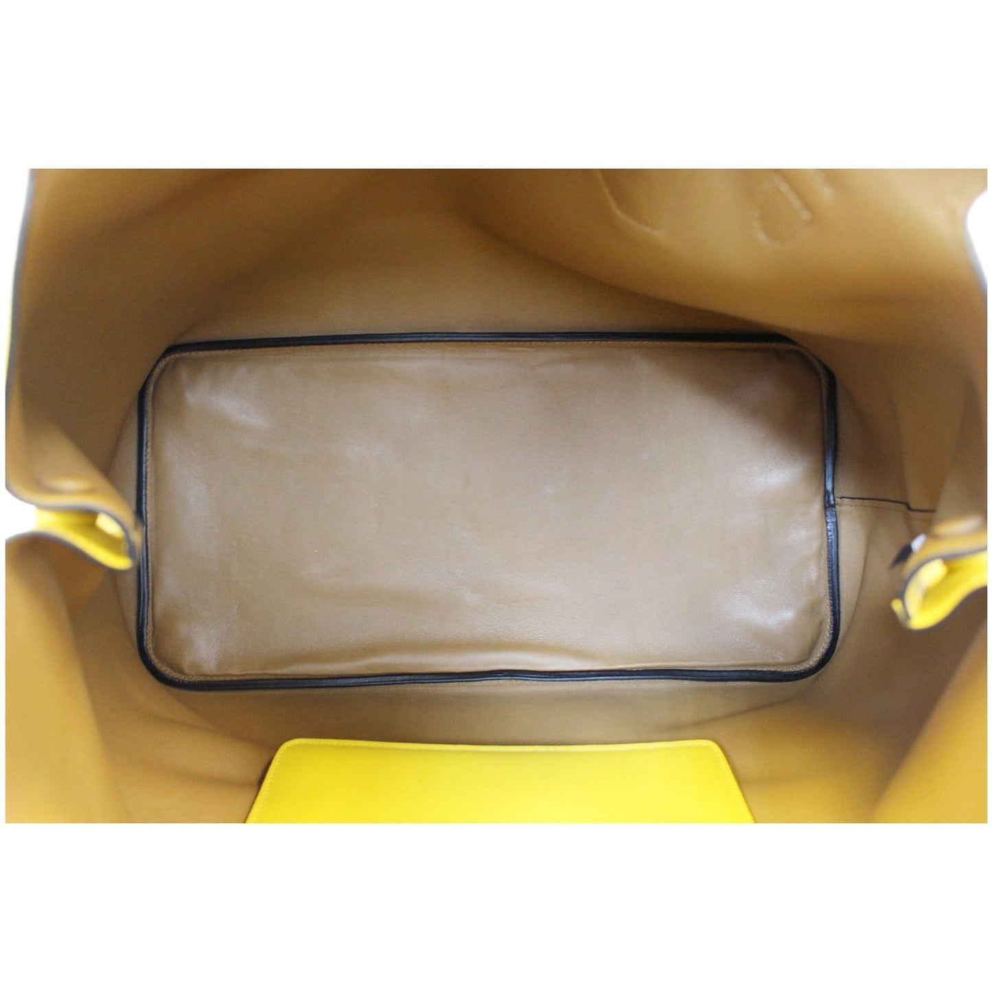 PRADA City Calf Buckle Tote Bag Yellow