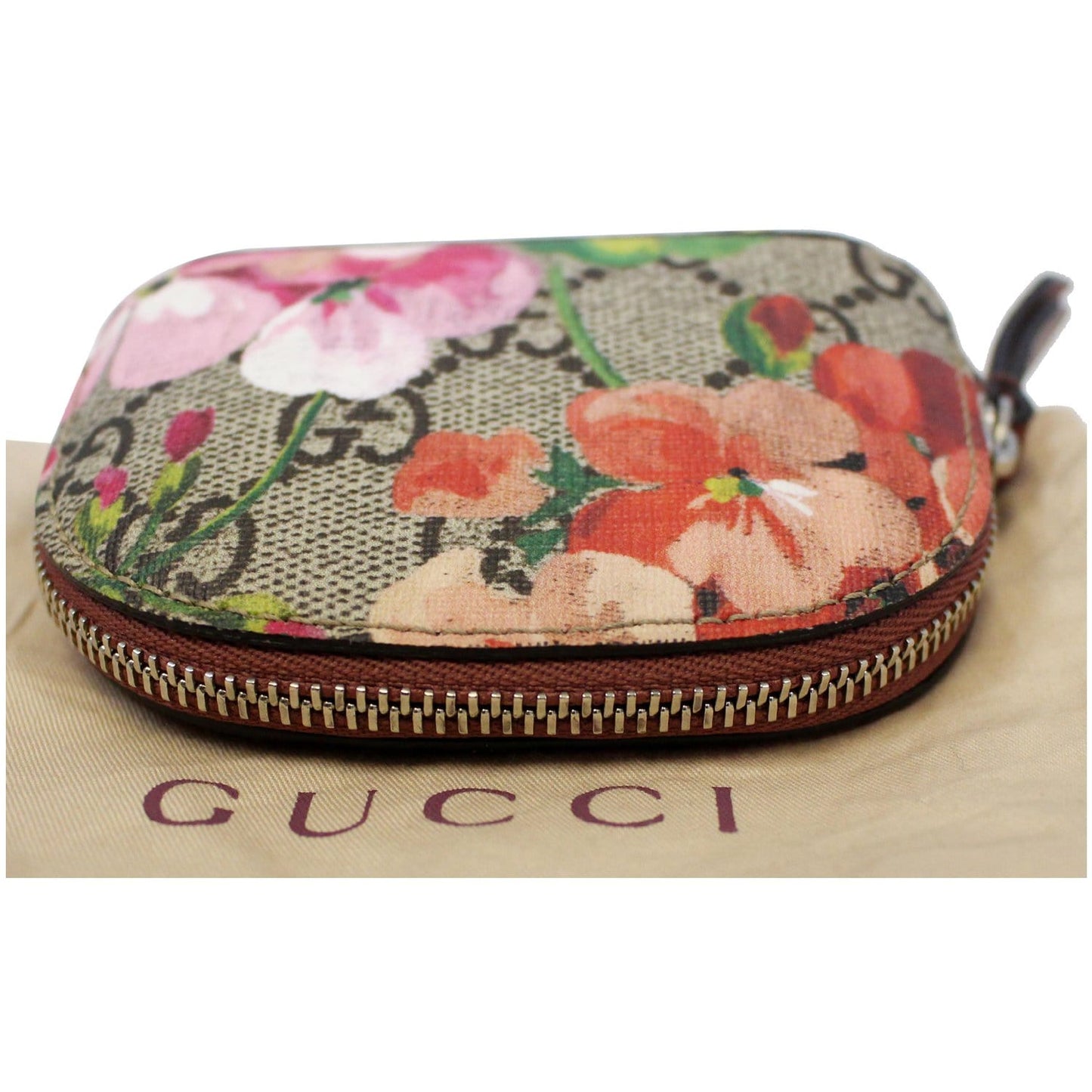 GUCCI Blooms GG Supreme Coin Case Beige 453171