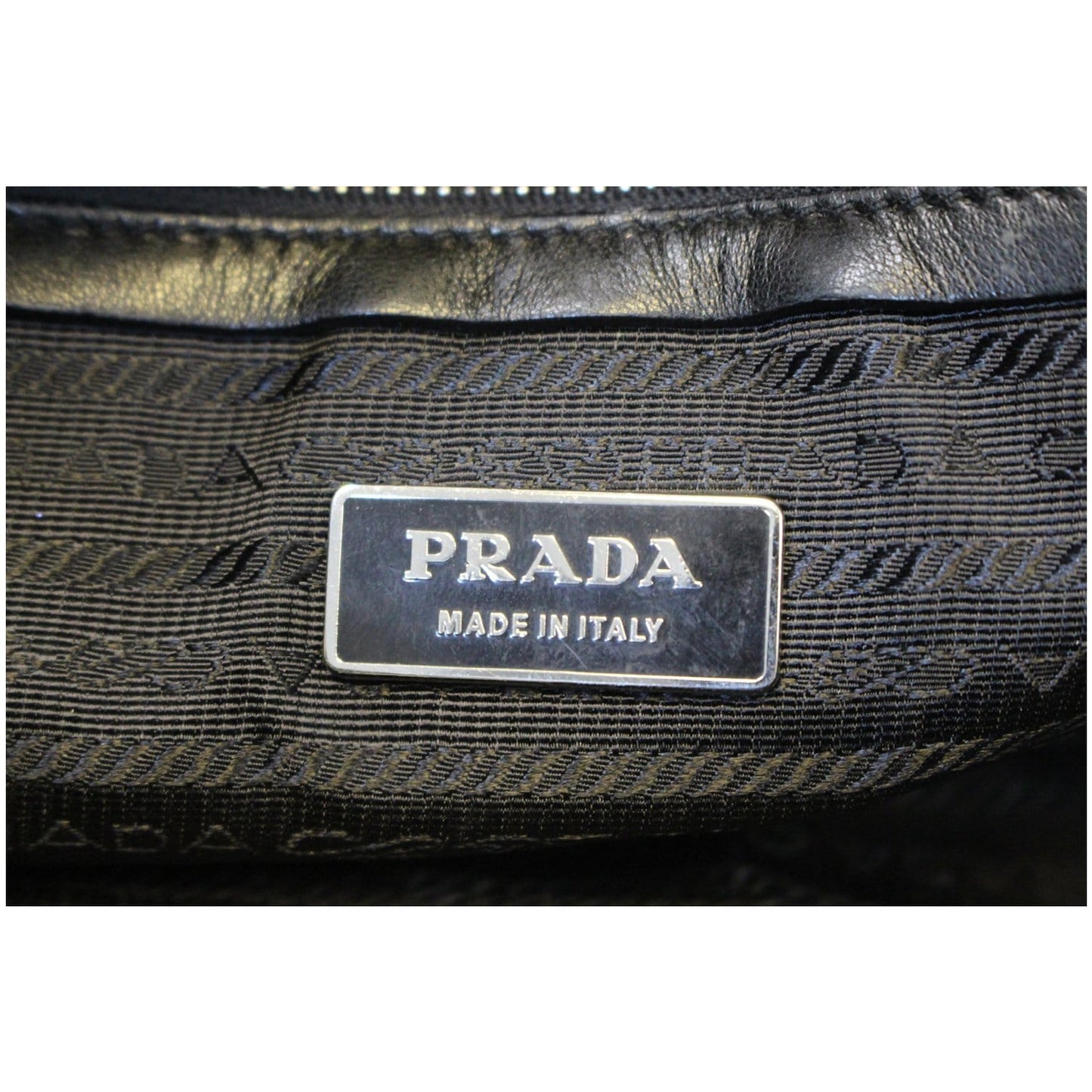 Prada Black Lambskin Leather Shoulder Bag