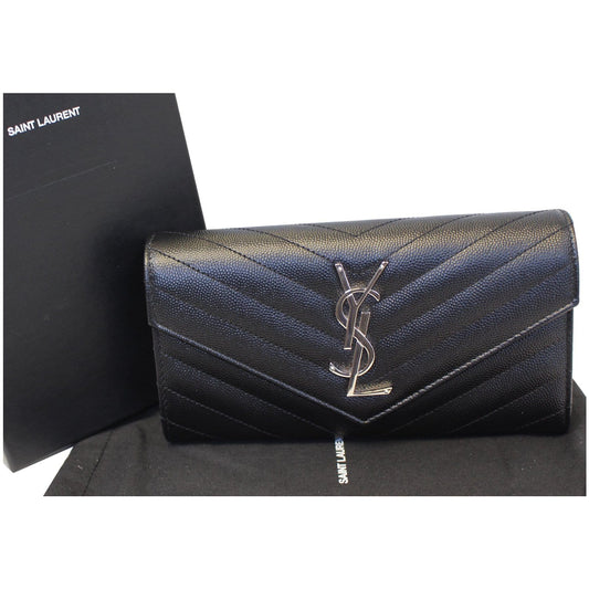 YVES SAINT LAURENT Large Grain De Poudre Wallet Black