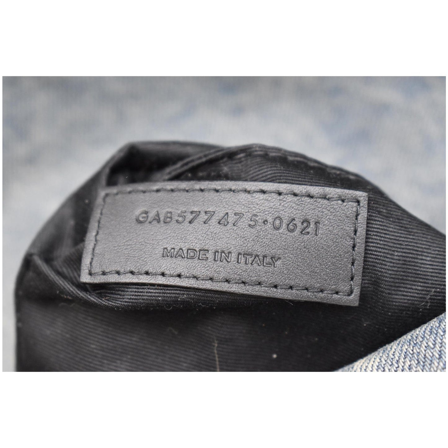 YVES SAINT LAURENT Vintage Puffer Medium Denim Canvas Shoulder Bag Blue