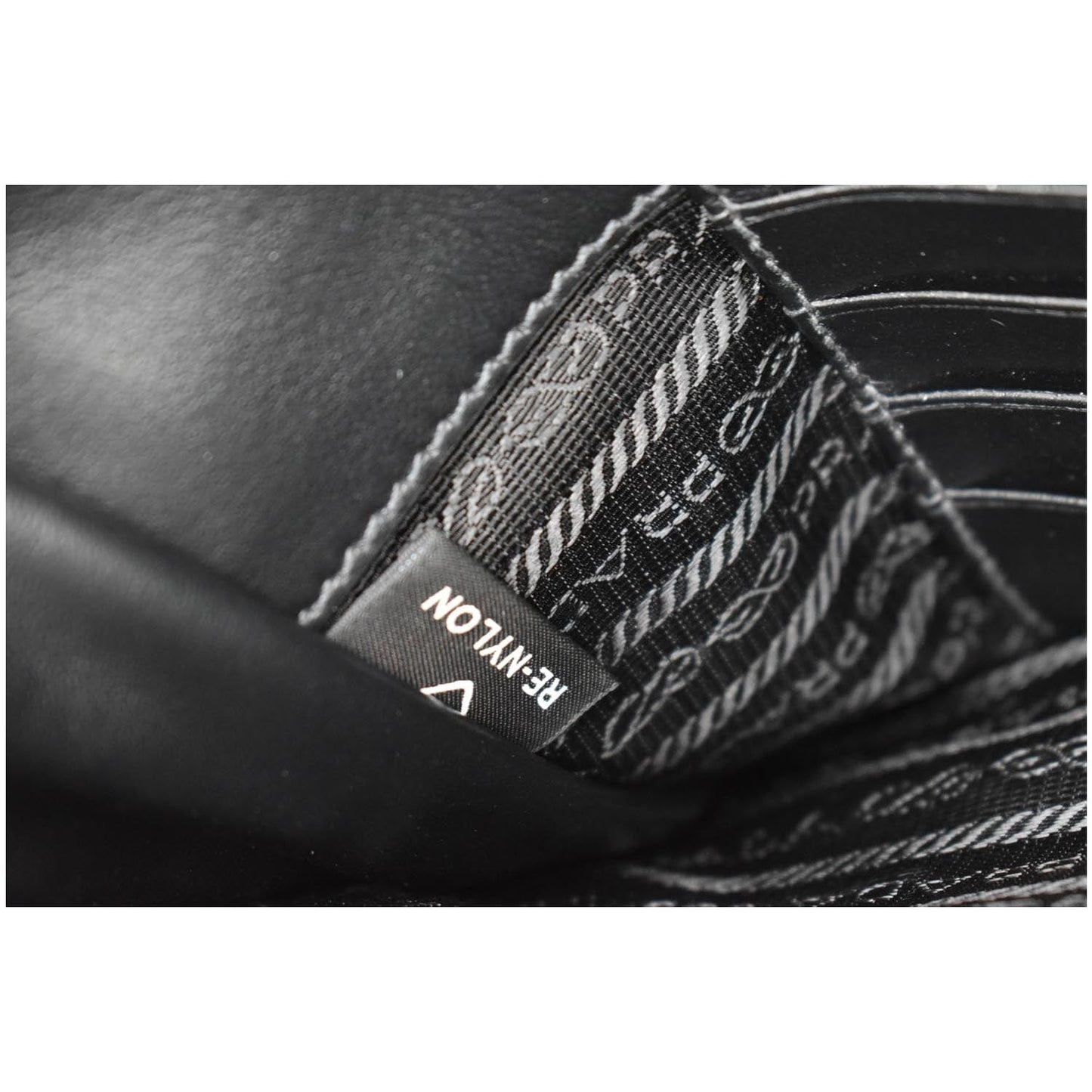 PRADA Document Nylon Leather Pouch Black