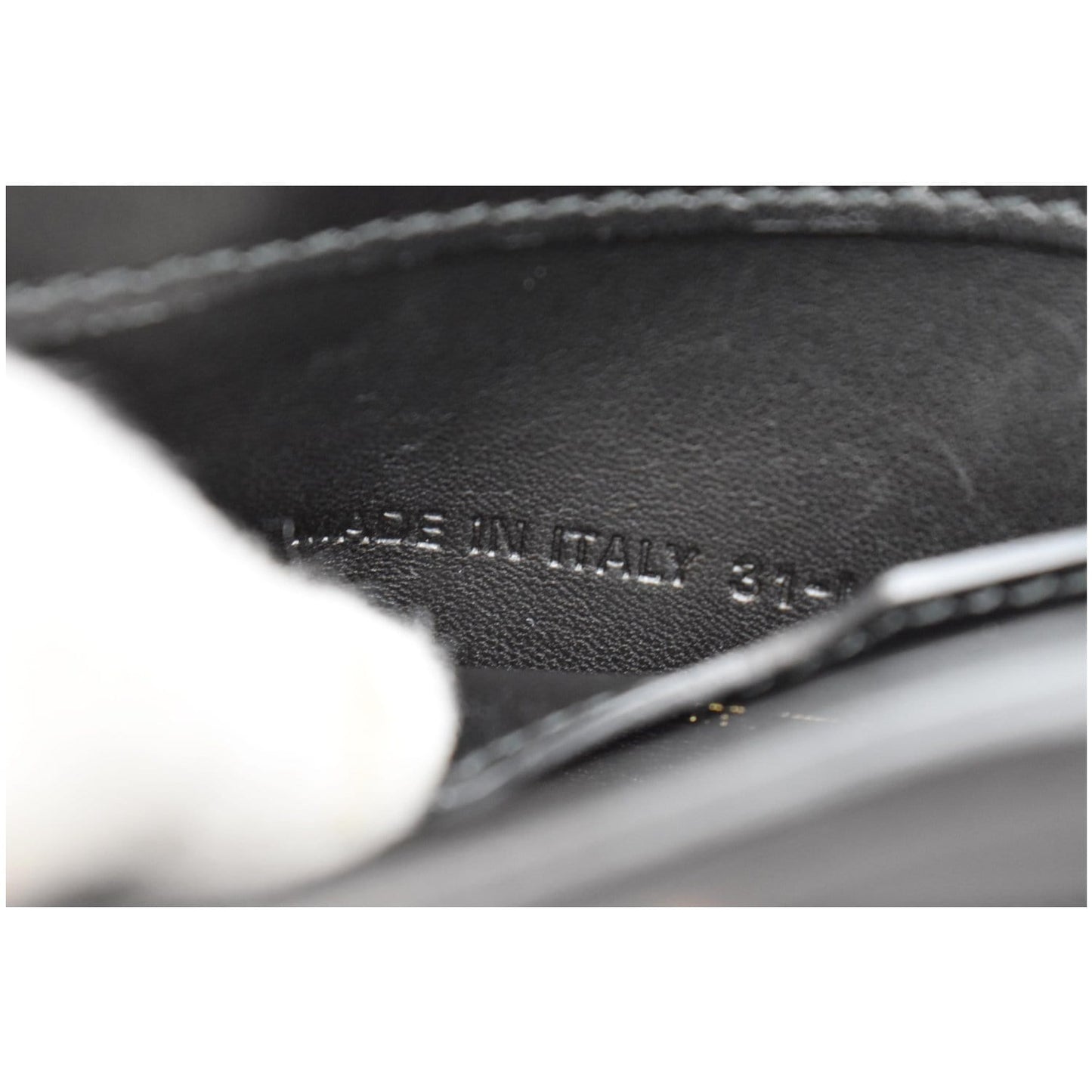 CHRISTIAN DIOR Bee Leather Pouch Clutch Bag Black