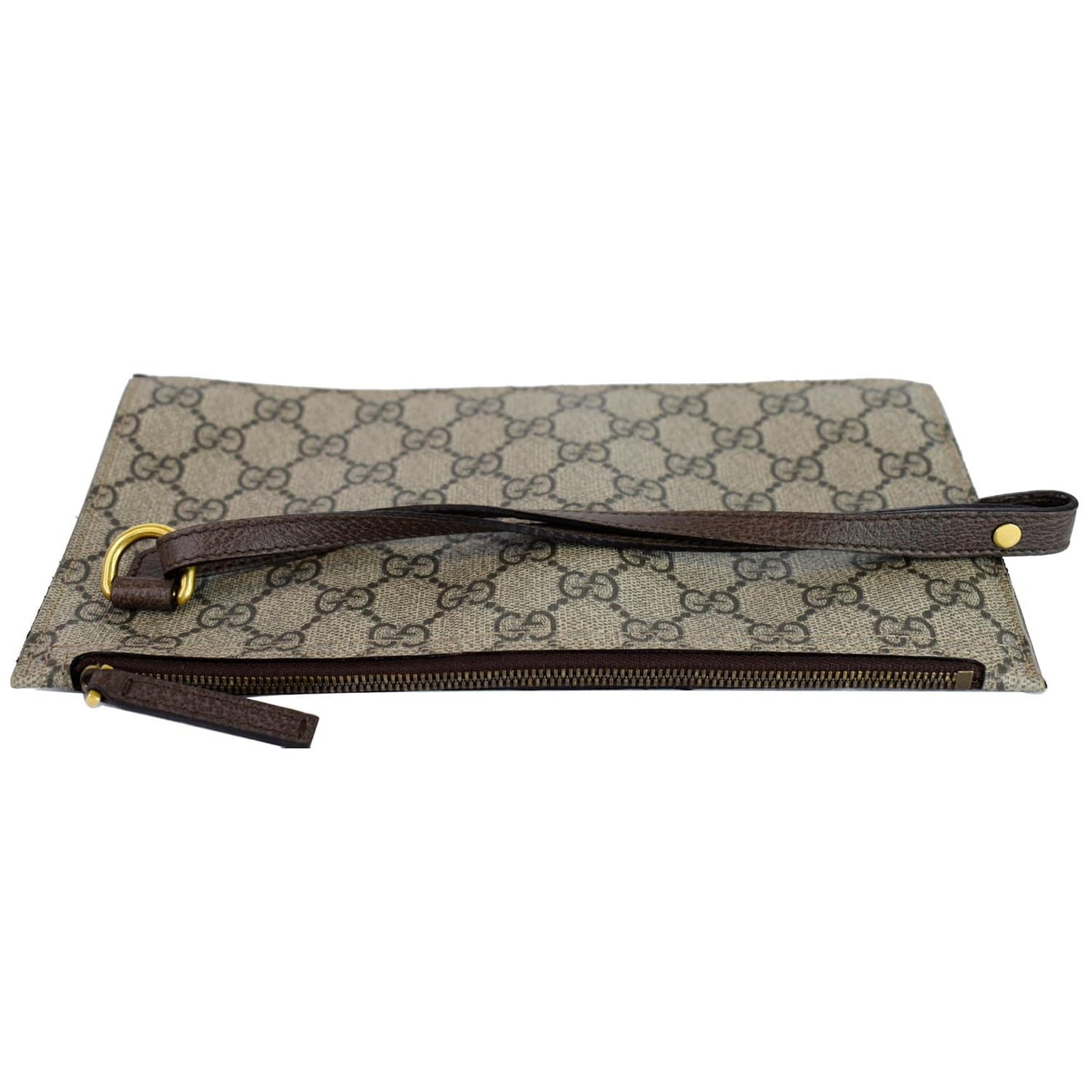GUCCI Ophidia Soft GG Supreme Pouch Wristlet Beige 519335