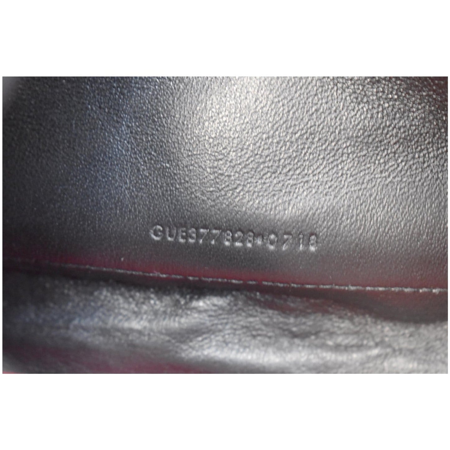 YVES SAINT LAURENT Matelasse Chevron Leather Envelope Chain Wallet Red