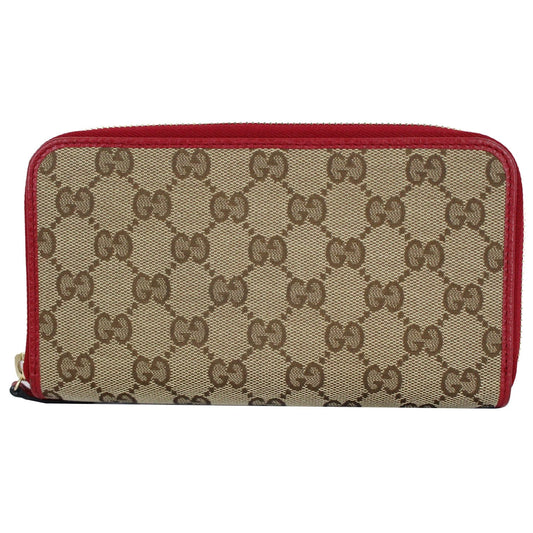 GUCCI GG Monogram Canvas Zippy Wallet Beige 363423