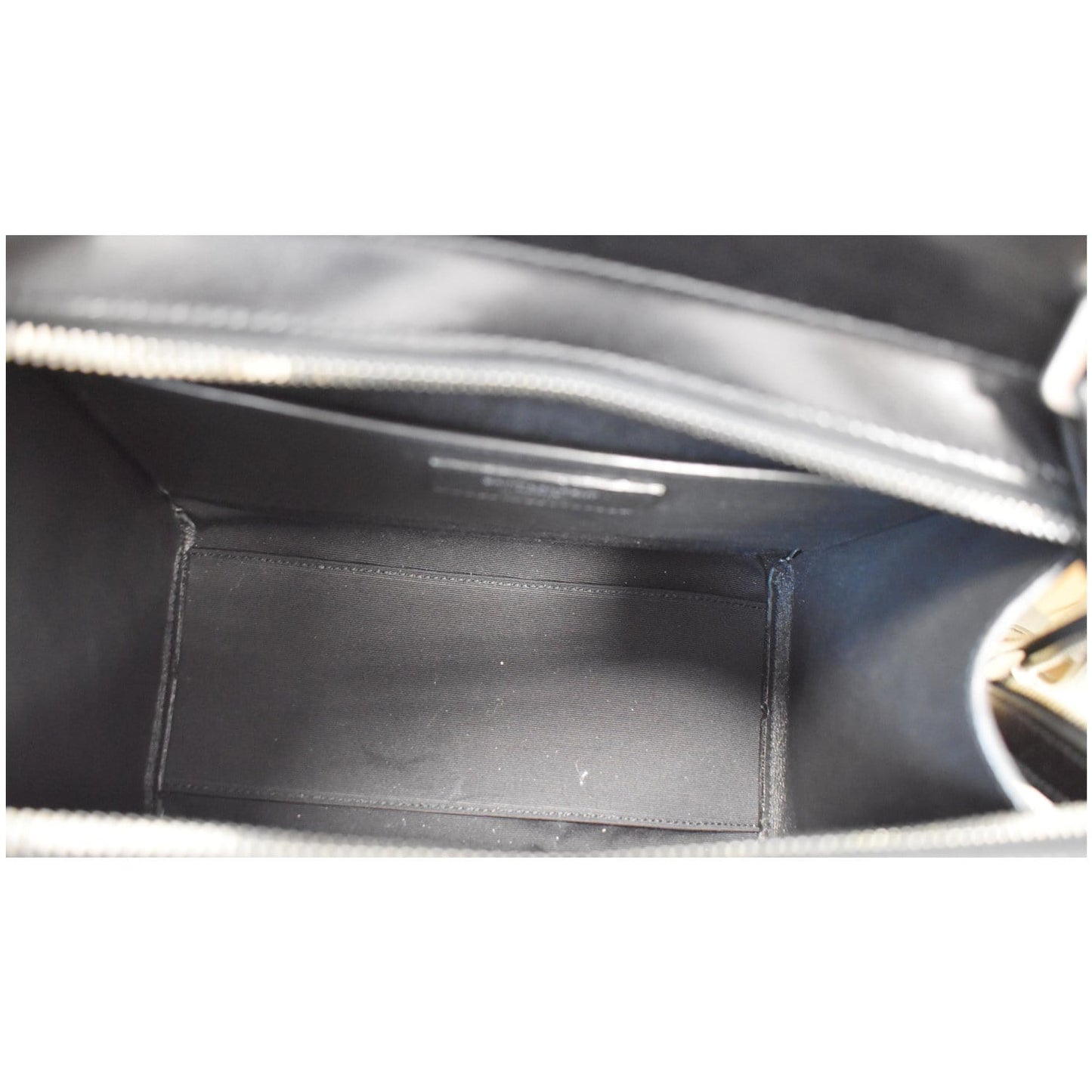 YVES SAINT LAURENT Uptown Small Canvas Leather Tote Bag Black