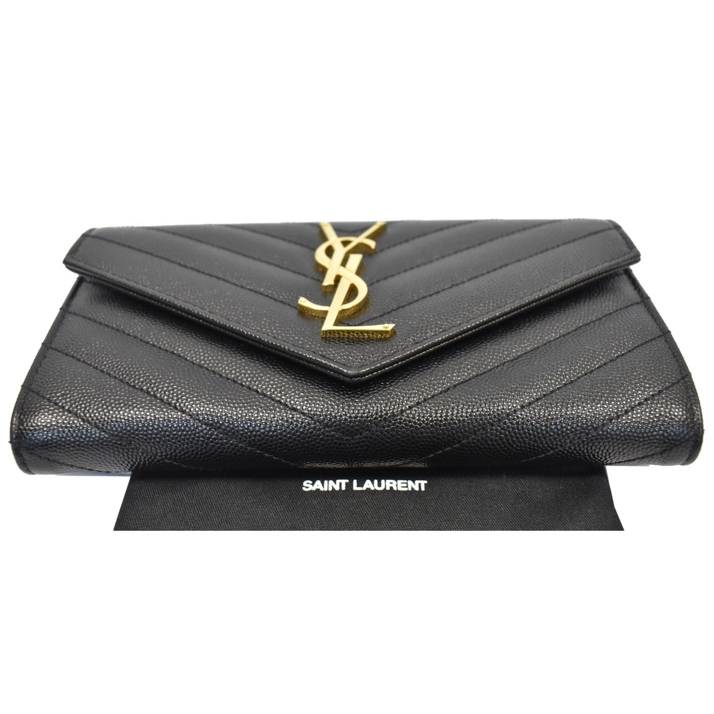 YVES SAINT LAURENT Large Grain De Poudre Wallet Black
