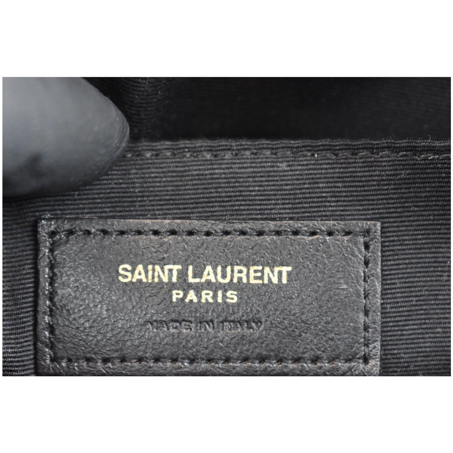 YVES SAINT LAURENT Lou Camera Monogram Leather Shoulder Bag Black
