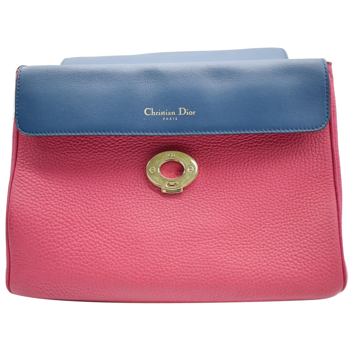CHRISTIAN DIOR Be Dior Leather Flap Shoulder Bag Pink