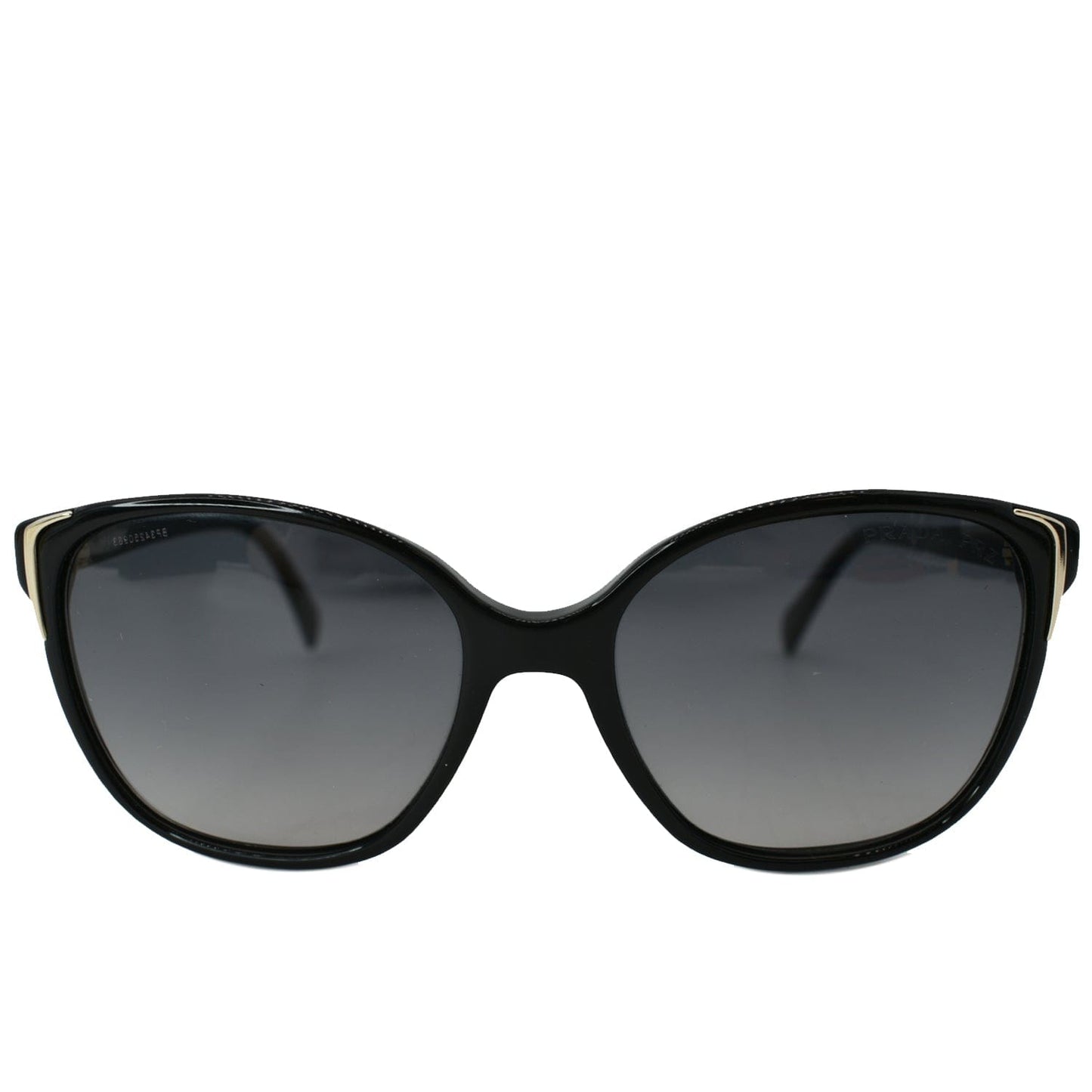 PRADA SPR 01O 1AB-5W1 Black Sunglasses Gray Polarized Lens