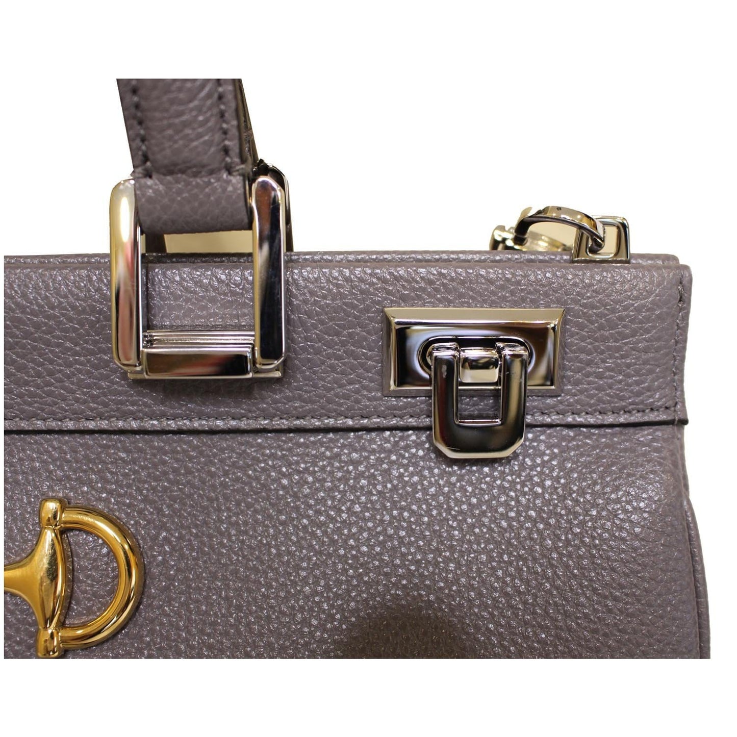 Gucci Zumi Medium Grainy Leather Top Handle Bag Dusty Grey 564714