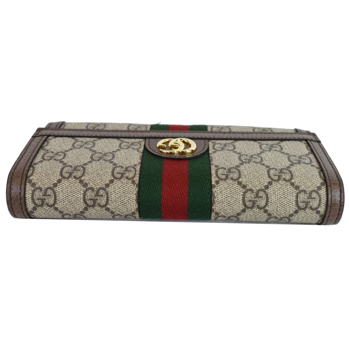 GUCCI Ophidia GG Continental Supreme Canvas Wallet Beige 523153