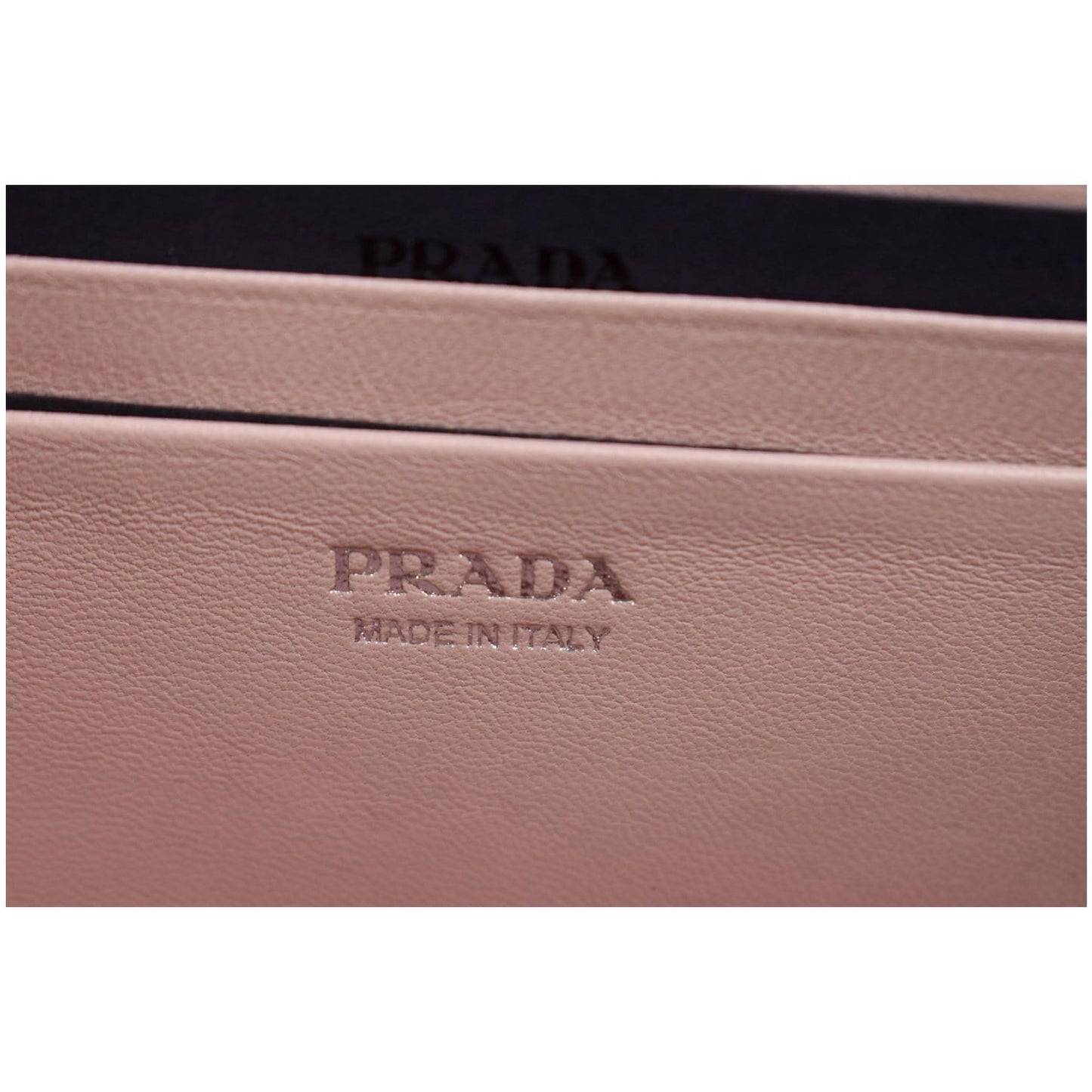 PRADA Nappa Mini Impunture Bandoliera Chain Leather Crossbody Bag Orchidea