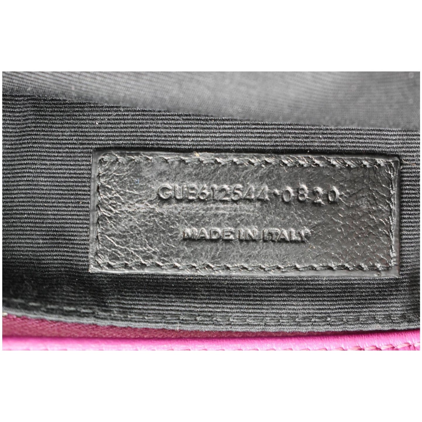 YVES SAINT LAURENT Lou Chevron Leather Camera Crossbody Bag Pink