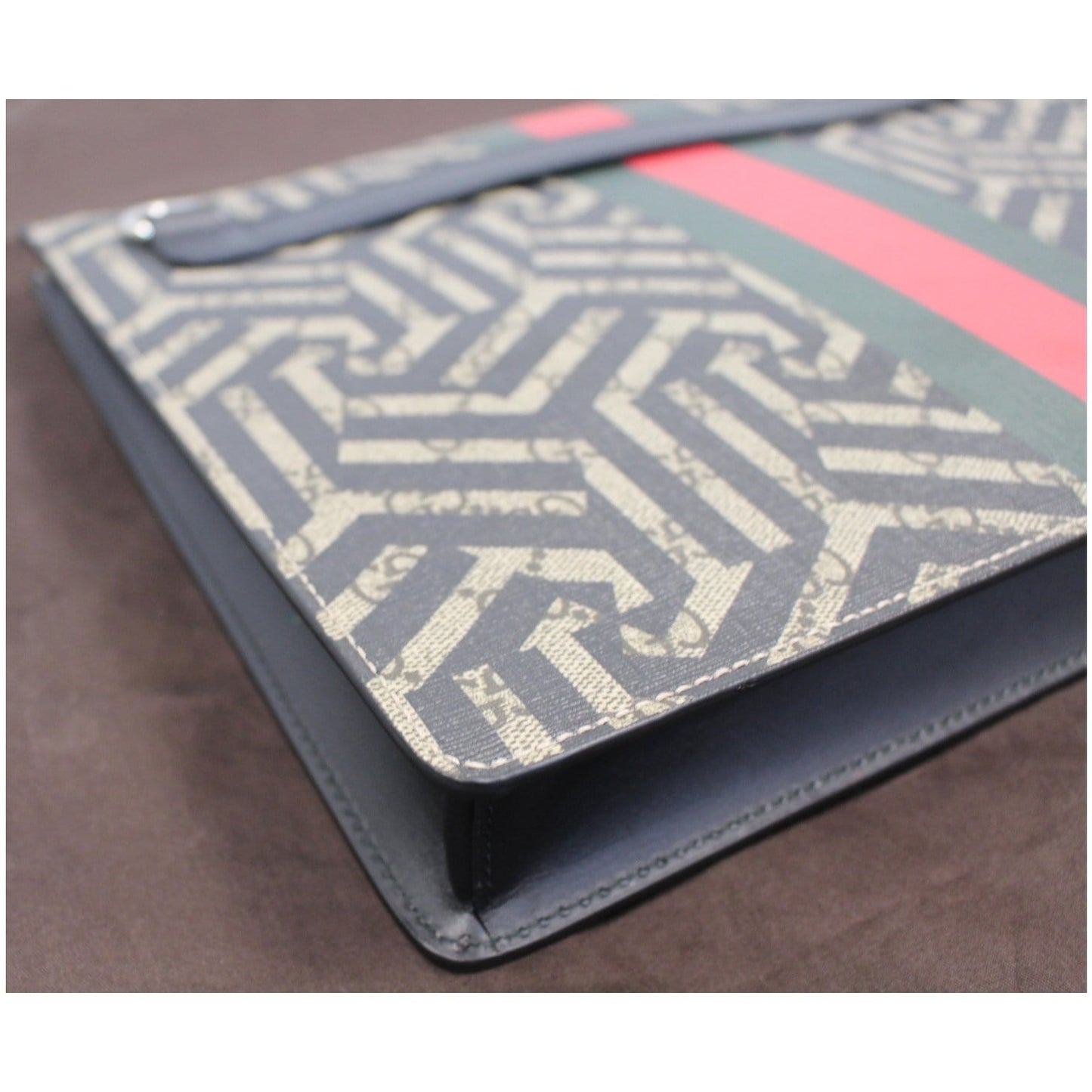 GUCCI GG Supreme Caleido Web Crossbody Messenger Bag Beige