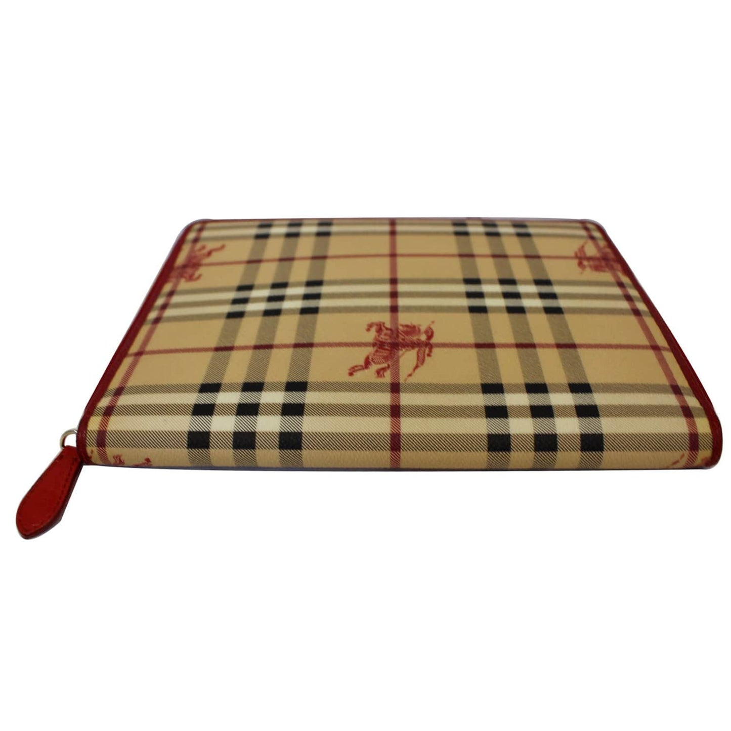 BURBERRY Check Leather iPad Cover Red