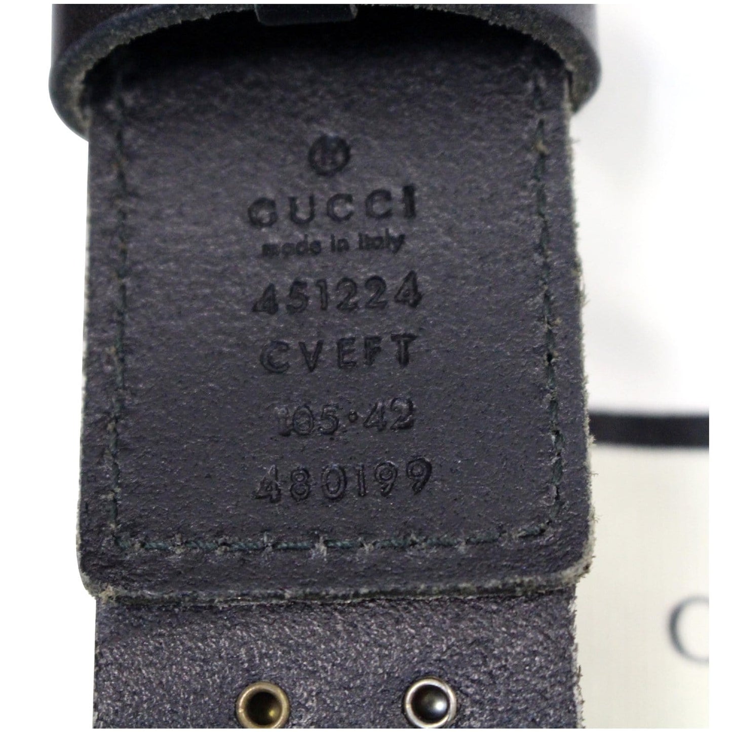 GUCCI Feline Head Studded Leather Belt Black 451224 - 15% OFF