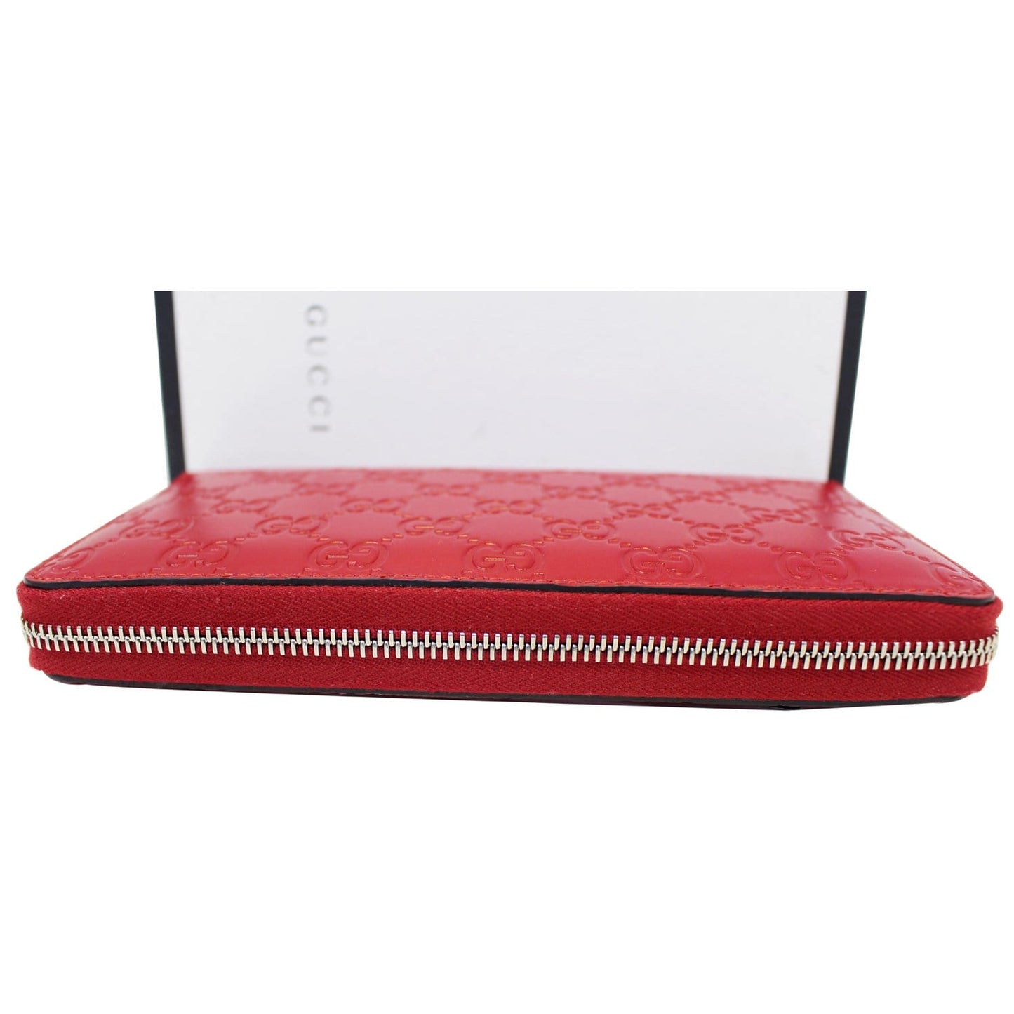 GUCCI Signature Continental Guccissima Zip-around Wallet