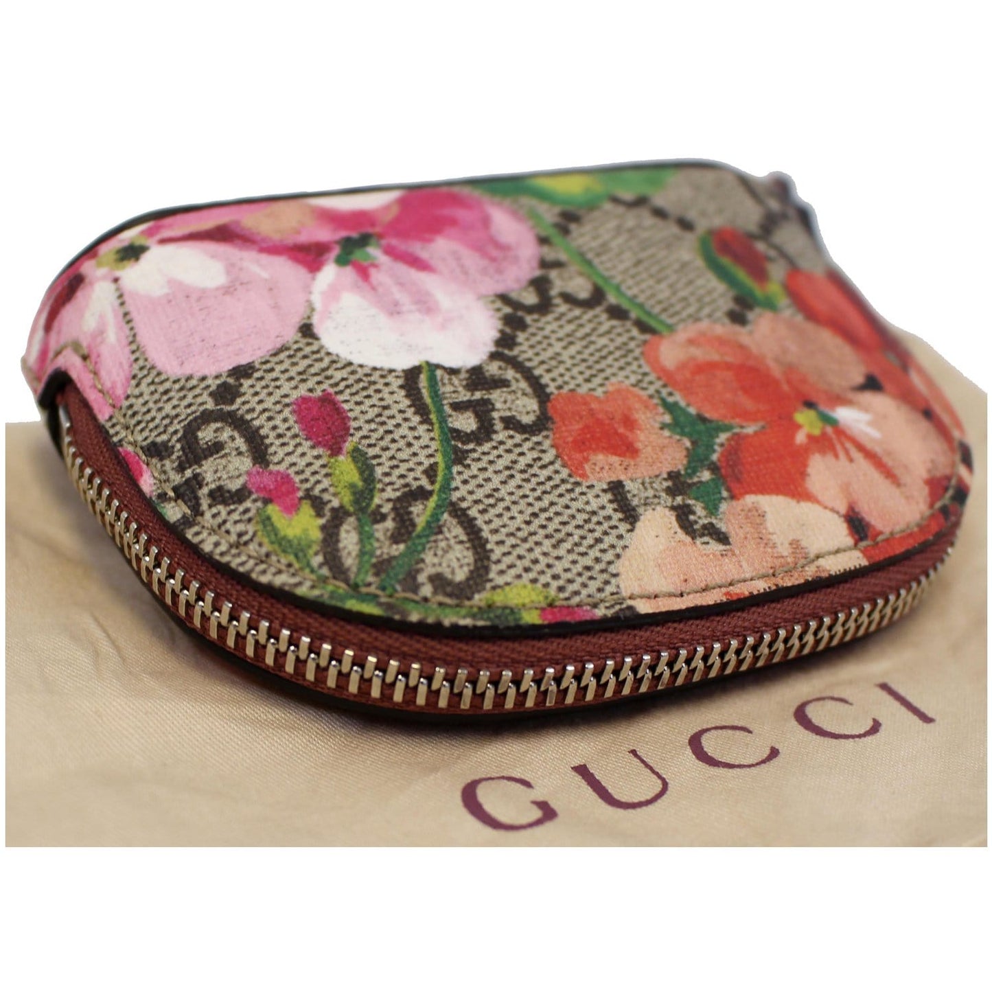 GUCCI Blooms GG Supreme Coin Case Beige 453171
