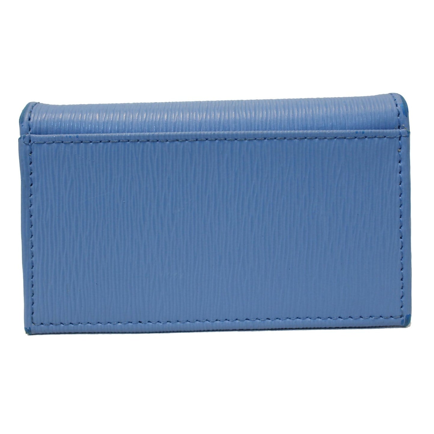 PRADA Saffiano Leather Blue Wallet
