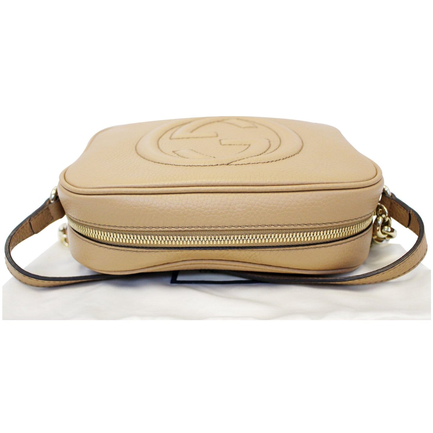 GUCCI Soho Disco Pebbled Leather Small Crossbody Bag