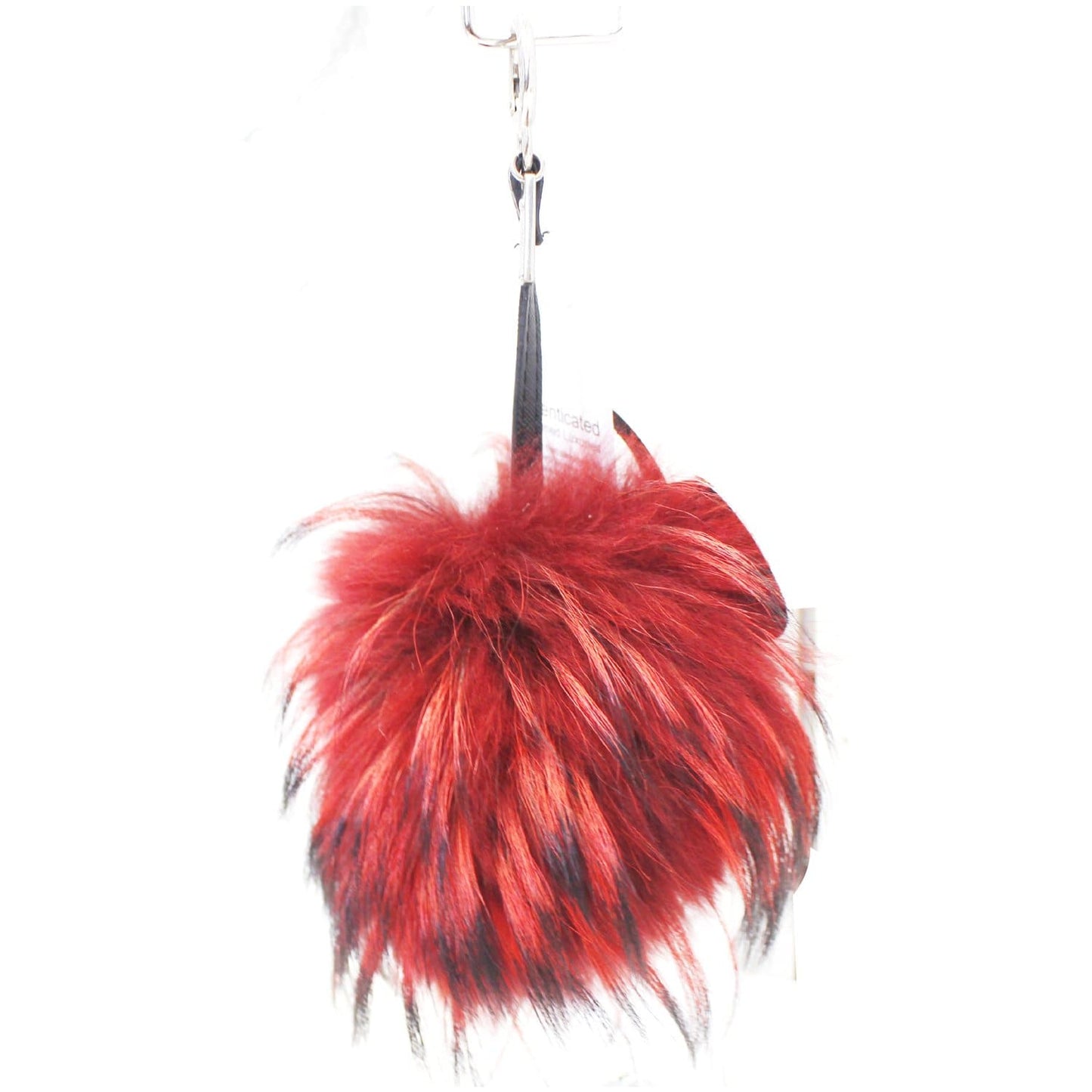 FENDI Fox Fur Monster Bag Bug Charm Red