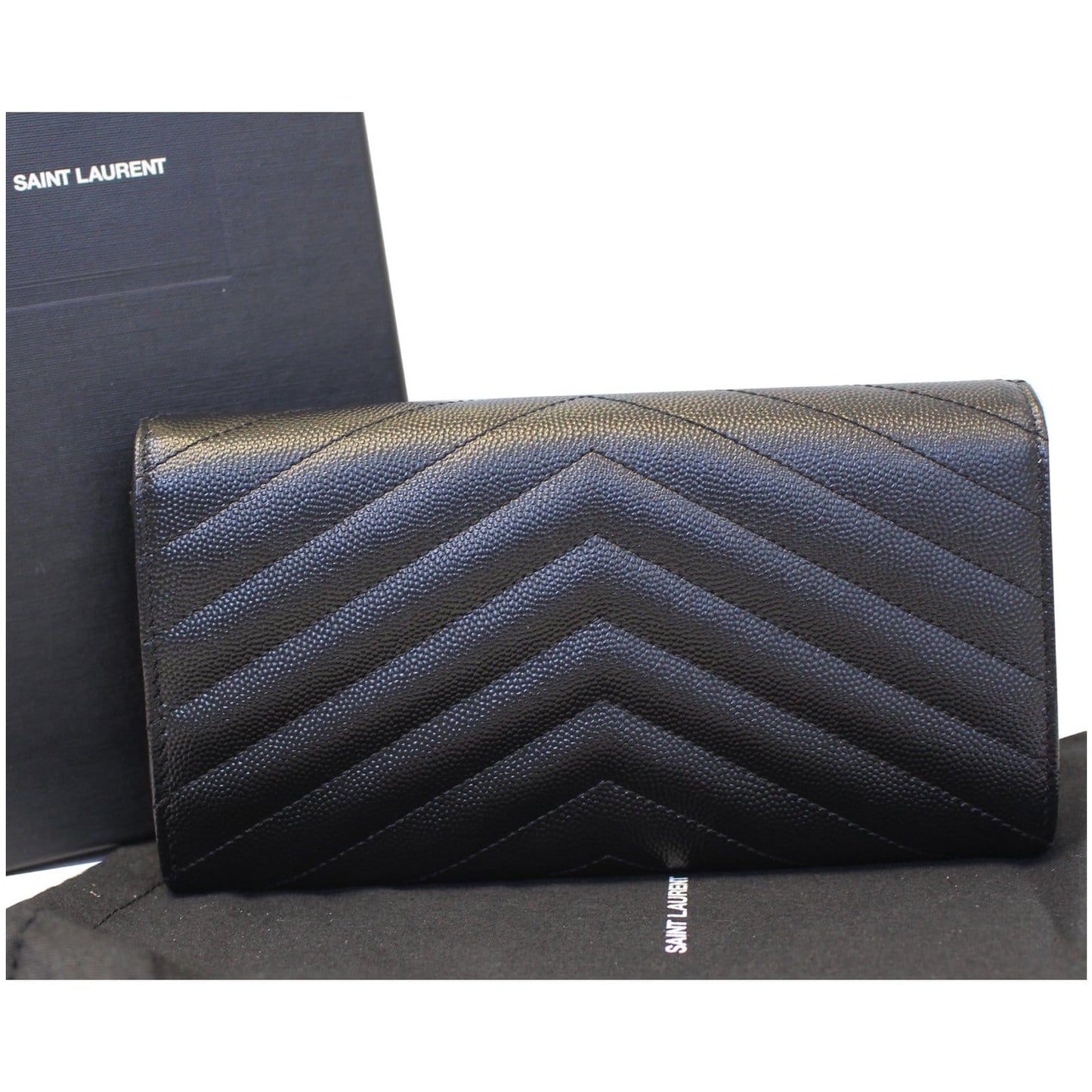 YVES SAINT LAURENT Large Grain De Poudre Wallet Black