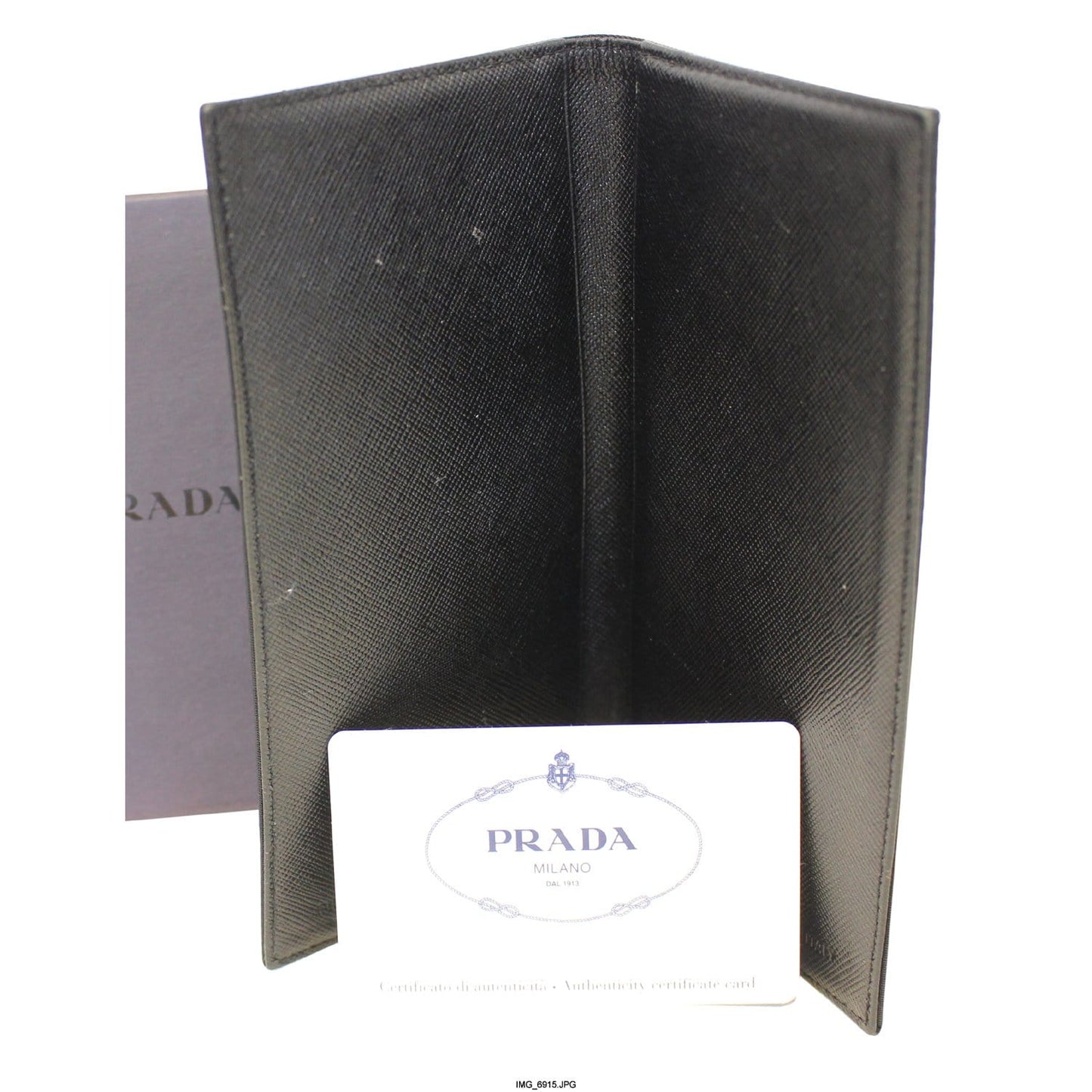 PRADA Black Nylon Checkbook Cover Wallet