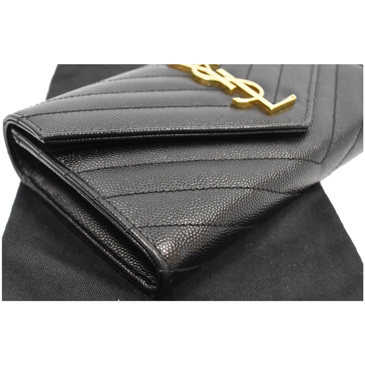 YVES SAINT LAURENT Large Grain De Poudre Wallet Black
