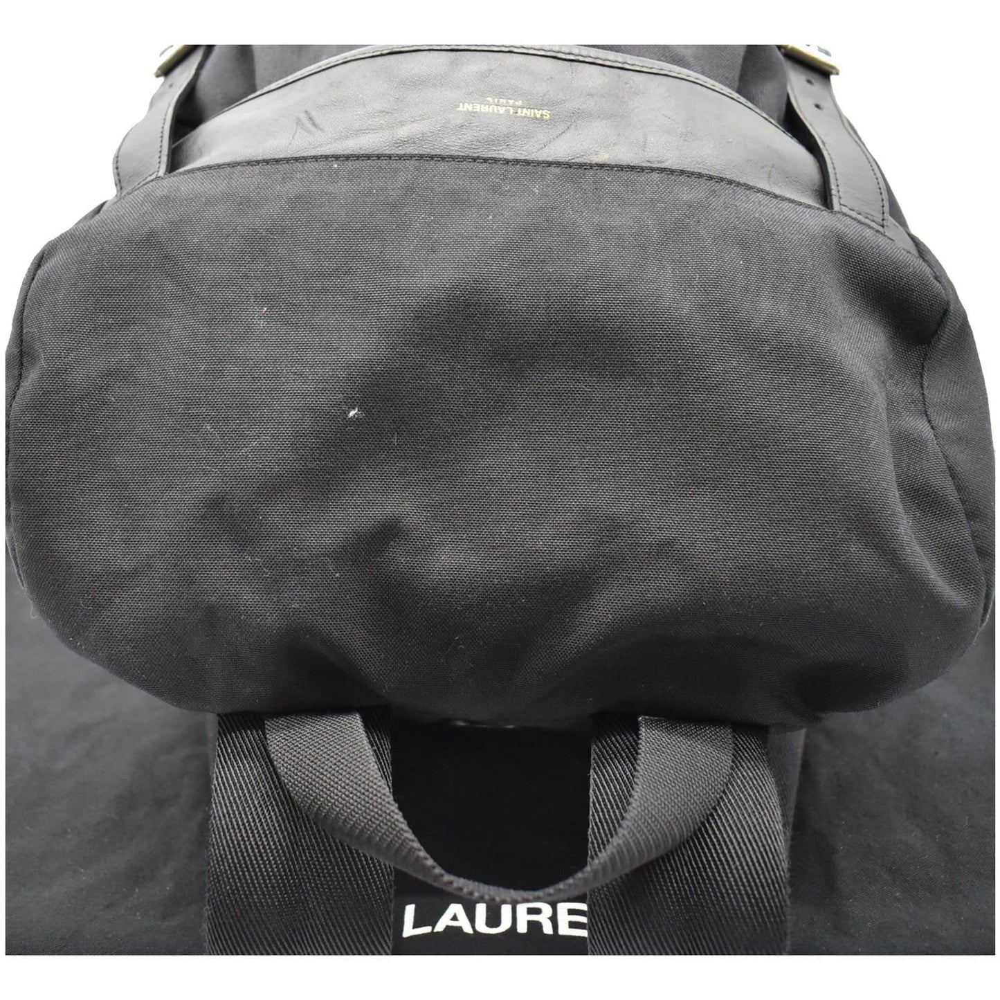 YVES SAINT LAURENT Hunting Rucksack Canvas Backpack Bag Black