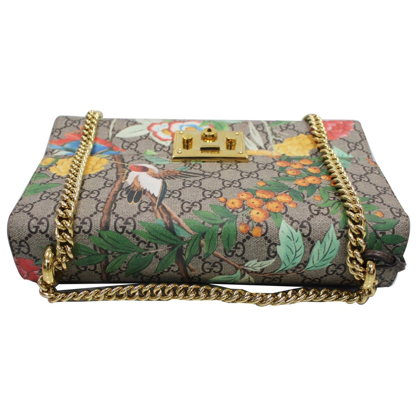 Gucci Tian Padlock GG Supreme Leather Shoulder Bag Beige 409486 - 20% OFF