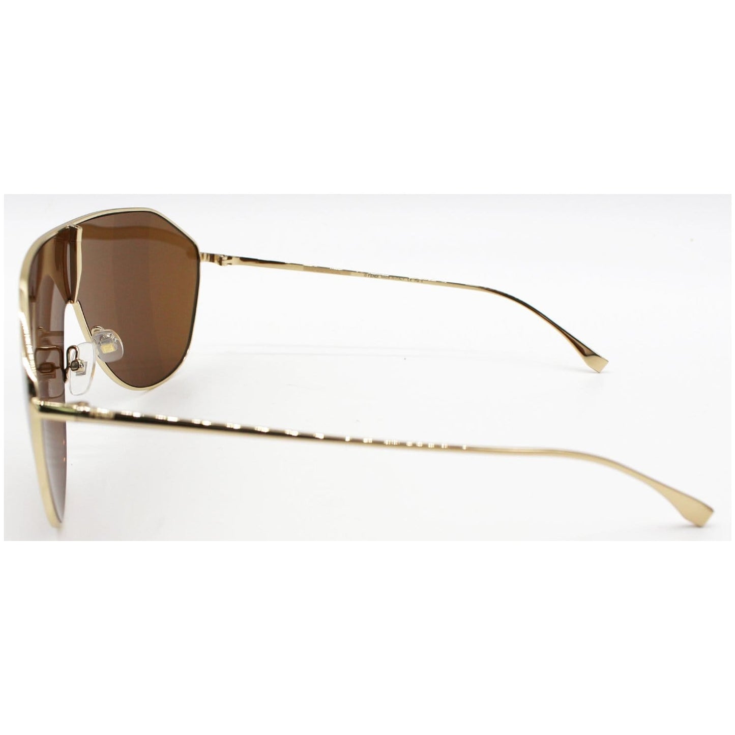 FENDI FF Gold Sunglasses Brown Lens
