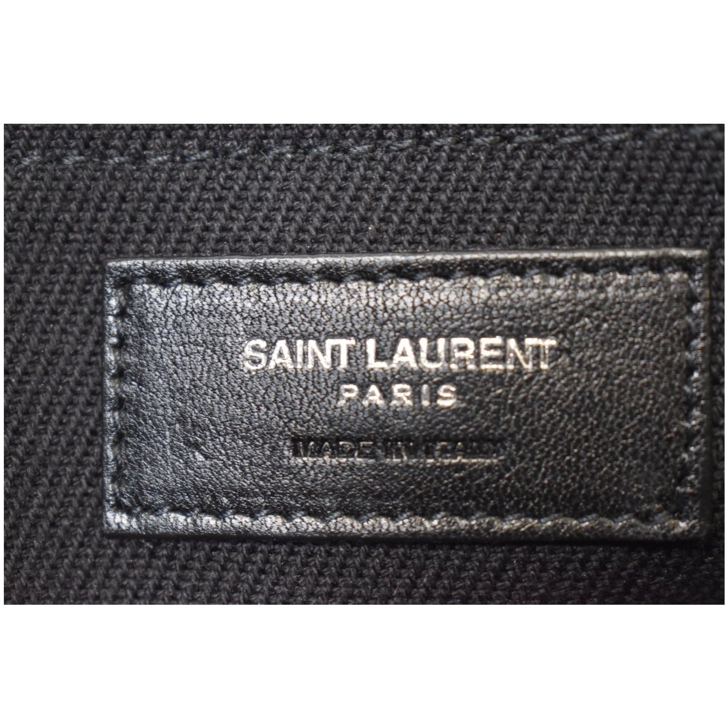 YVES SAINT LAURENT Rive Gauche Leather Tote Bag Black