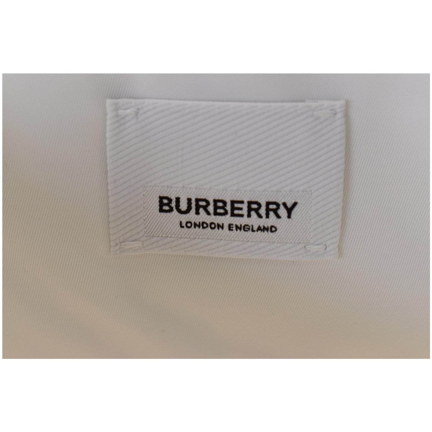 BURBERRY Flat Printed Large Nylon Tote Bag White Multi