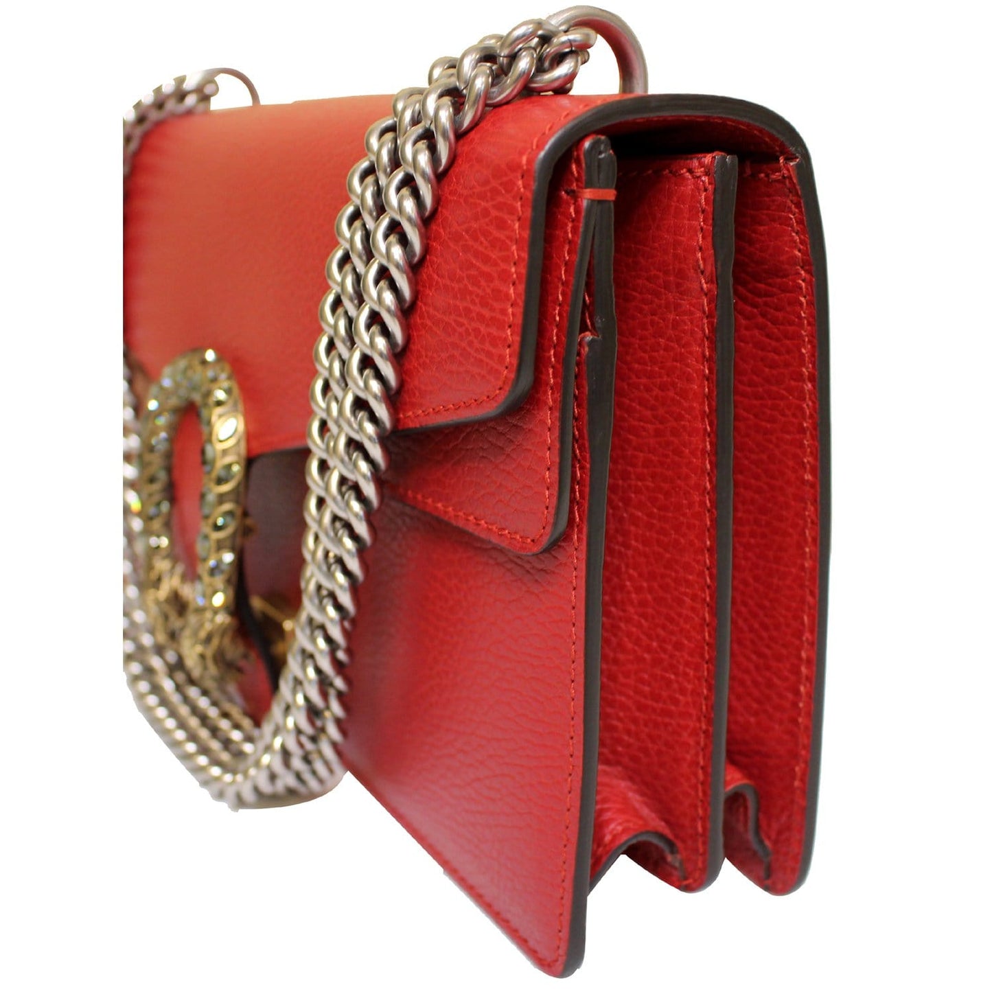 GUCCI Dionysus Small Leather Shoulder Bag 400249 Red